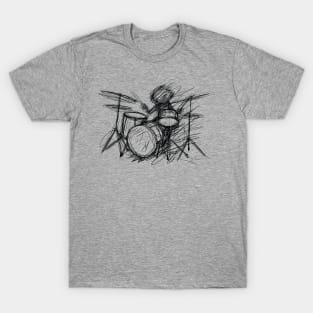 Stickman Playing Drums T-Shirt